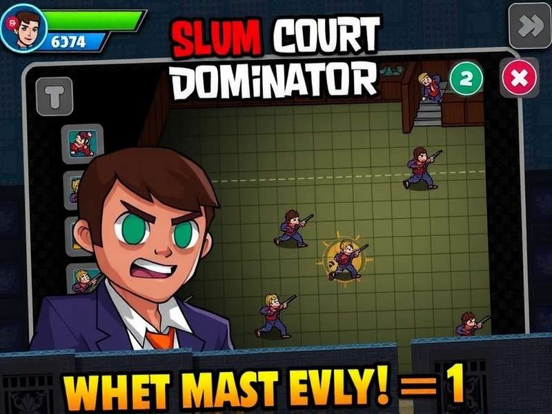 Intense street basketball action in Slum Court Dominator Slum Court Dominator Gameplay Screenshot